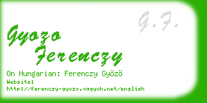 gyozo ferenczy business card