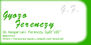 gyozo ferenczy business card
